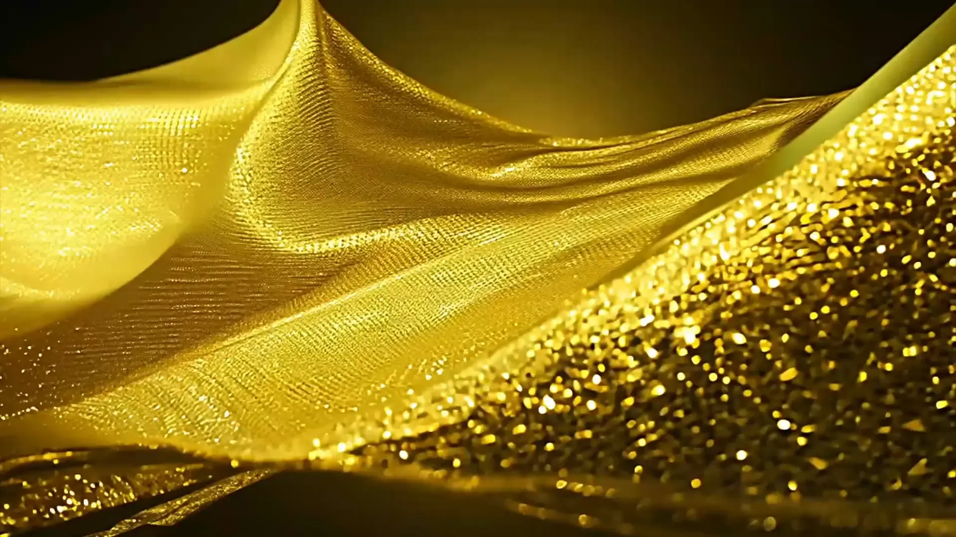 Flowing Gold Sophisticated Fabric Effect Background for Title Animation